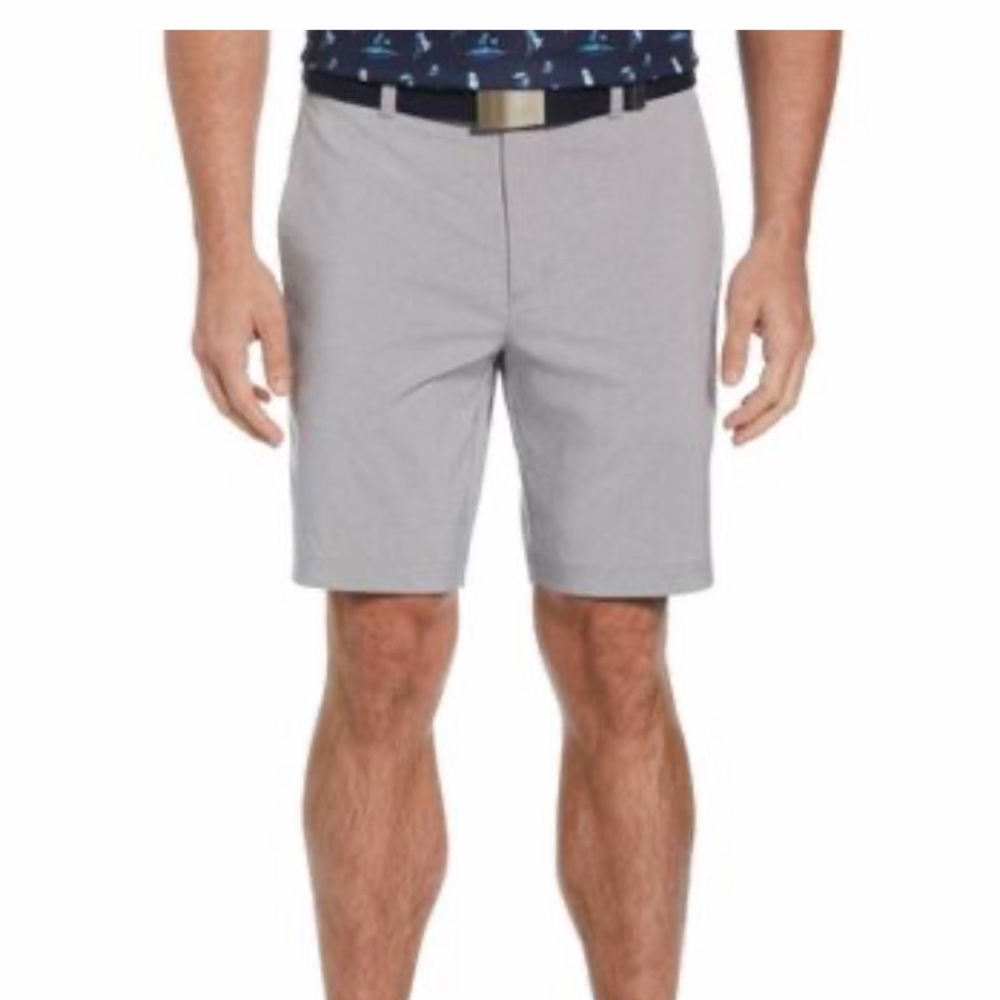 Nicklaus Men’s Golf Shorts 9”- Gray Heather- Size 32- Moisture Wicking- Stretch